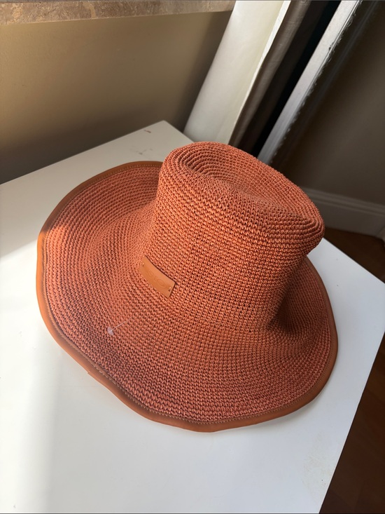 CATARZI 1910 -CROCHET CUOIO E TAN \'SAO PAULO\' Women’s Rust Crochet Sun Hat main image 4